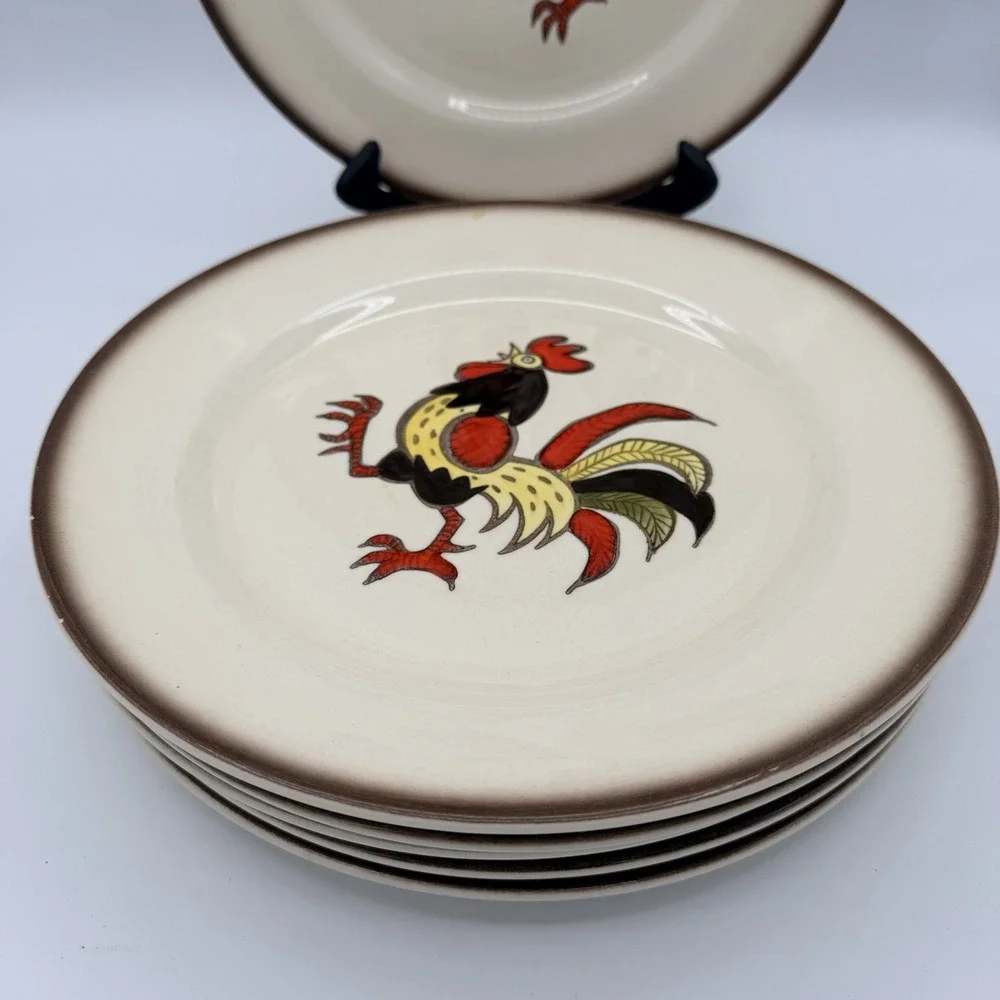 6 Vintage Metlox Poppytrail Red Rooster 10